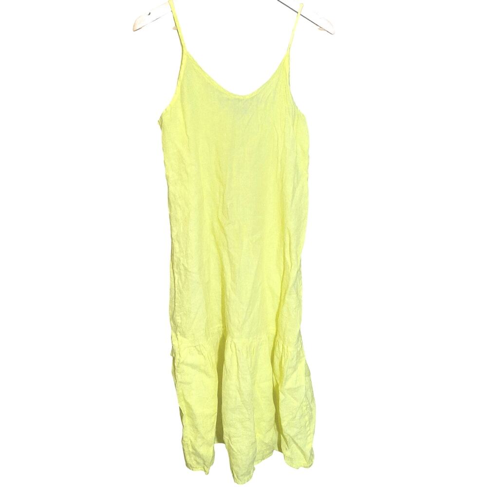 Terzo Millennio Womens Yellow Maxi Tank Dress Size Small